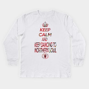 Keep calm Northern soul in Tartan Kids Long Sleeve T-Shirt